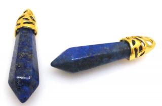 Zawieszka - lapis lazuli grot 35x8mm