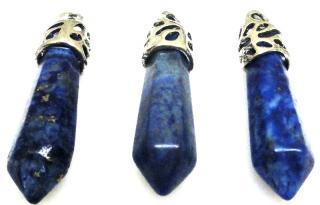 Zawieszka - lapis lazuli grot 37x8mm