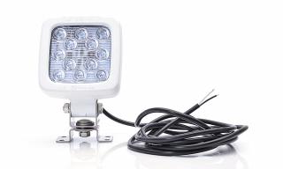 Lampa robocza 696 12LED z wyłącznikiem, biały korpus, 12/24V