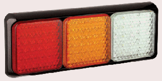 Lampa tylna 100BRAWME;   potrójna lampa modułowa, stop/pozycja/kierunkowskaz/cofania/  12/24V