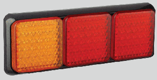 Lampa tylna 125BARRME;  potrójna lampa modułowa, stop/pozycja/kierunkowskaz,   12/24V