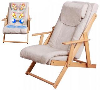 Leżak masujący - fotel ogrodowy z masażem SHIATSU  MAX-N10