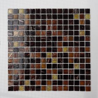 Mozaika Szklana Brązowa-złota KMC06