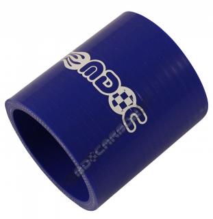 Łącznik silikonowy 45mm z oplotem niebieski MDC