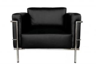 Fotel Soft Grand inspirowany projektem LC3 Grand Com - 100% skóra naturalna