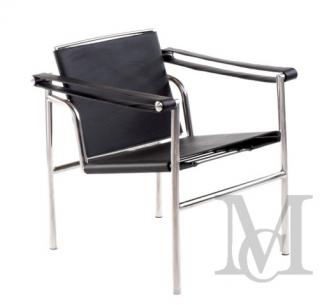 Fotel Stripe inspirowany Le Corbusier  skóra naturalna