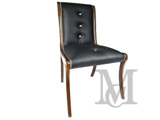 Krzesło Glamour -  kryształki Swarowskiego, 100% skóra naturalna