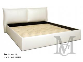 Łóżko Pillow Chesterfield - 100% skóra naturalna 160×200 cm