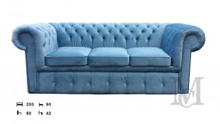 Sofa Classic Chesterfield 3-osobowa - pluszowa
