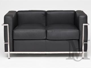 Sofa inspirowana projektem Le Corbusiera Kubik 2-osobowa - 100% skóra naturalna