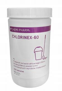 Chlorinex 60 tabletki chlorowe do dezynfekcji sprzętu, powierzchni 300 sztuk