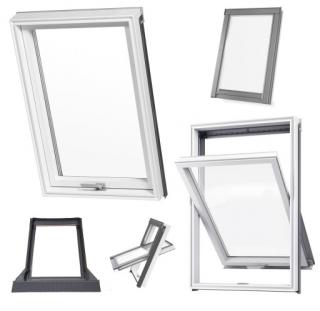 RoofLITE+ Okno dachowe TRIO PVC  55x78 - 3 szybowe + kołnierz TFX uniwersalny