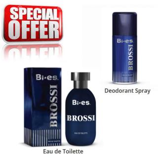 Bi-Es Brossi Blue Men - zestaw promocyjny, woda toaletowa, dezodorant
