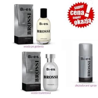 Bi-Es Brossi Men - zestaw promocyjny, woda toaletowa, dezodorant, woda po goleniu