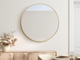 Lustro okrągłe w złotej ramie 70cm