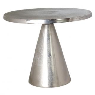 Stolik kawowy metalowy w kolorze srebrnym 54x54x43cm