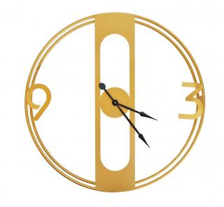Złoty zegar metalowy ścienny złoty 50cm