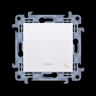 Łącznik schodowy z podświetleniem LED biały Simon10  CW6L.01/11