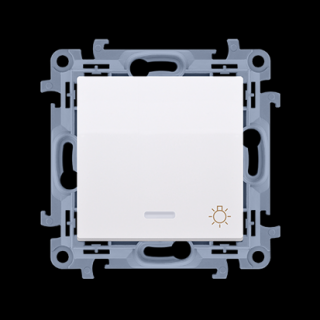 Przycisk "światło" z podświetleniem LED biały Simon10  CS1L.01/11
