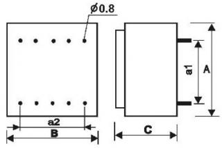 Transformator 0,5VA  TEZ 0,5/D  230V/12-12V