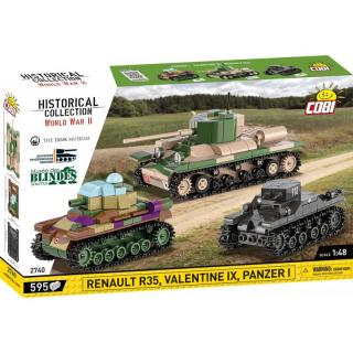 Klocki Renault R35 - Valentine IX - Panzer I