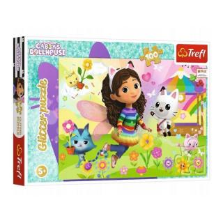 Puzzle 100 elementów Glitter Brokatowa Gabi Gabby's Dollhouse