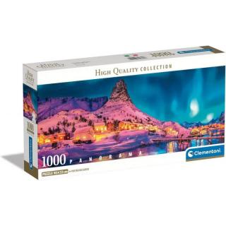 Puzzle 1000 elementów Compact Panorama Colorful Night Lofoten Island