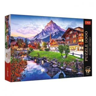 Puzzle 1000 elementów Premium Plus Quality Alpejskie miasteczko, Szwajcaria