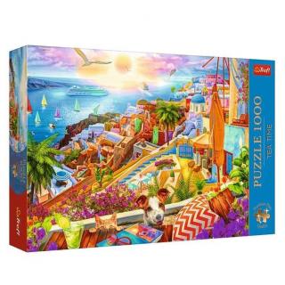 Puzzle 1000 elementów Premium Plus Quality Z wizytą na Santorini