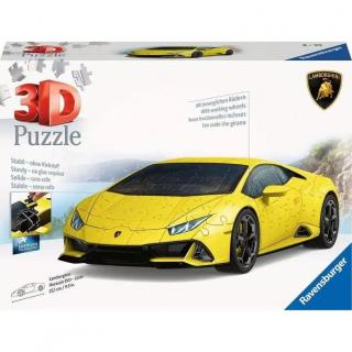 Puzzle 3D Pojazdy Lamborghini Huracan Evo Giallo