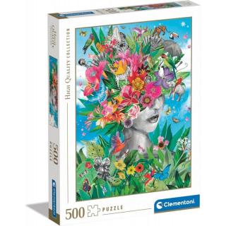 Puzzle 500 elementów High Quality Head in the Jungle
