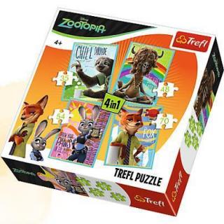 Trefl Puzzle 4w1  Zwierzogród  34258