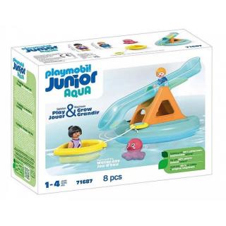 Zestaw z figurkami Junior Aqua 71 687 Pływająca wyspa ze zjeżdżalnią