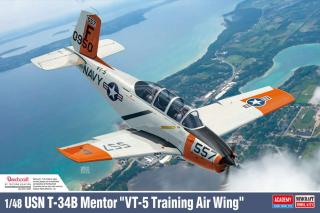 Academy 12361 USN Beechcraft T-34B Mentor - VT-5 Training Air Wing 1/48