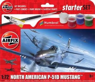 Airfix 55013 North American P-51D Mustang z farbami i klejem 1/72