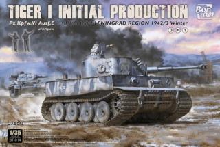 Border Model BT-014 Czołg Tiger I Initial Production s.Pz.Abt.502 Leningrad Region 1942/43 Winter 1/35