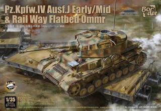 Border Model BT-025 Pz.Kpfw.IV Ausf. J  Railway Flatbed Ommr 2in1 1/35