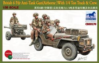 Bronco 35170 6 Pdr Anti-Tank Gun (Airborne) with 1/4Ton 1/35