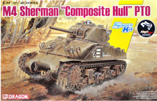 Czołg M4 Sherman do sklejania Sherman M4 Composite Hull PTO Dragon 6740