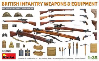 Dodatki do modeli: broń i ekwipunek brytyjskiej piechoty - MiniArt 35368 skala 1:35