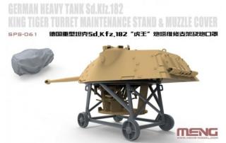 Dodatki do modeli - zestaw z firmy Meng nr SPS-061 German Heavy Tank Sd.Kfz. 182 King Tiger Turret Maintenance Stand  Muzzle Cover - skala 1:35