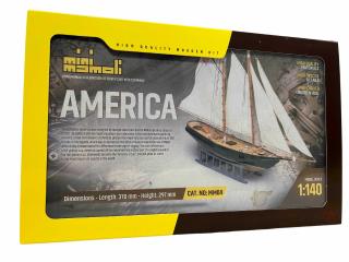 Drewniany model do sklejania żaglowca America - Mamoli MM04