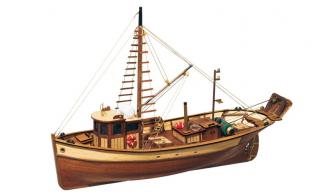 Drewniany model łodzi rybackiej Palamos 1:45 OcCre 12000