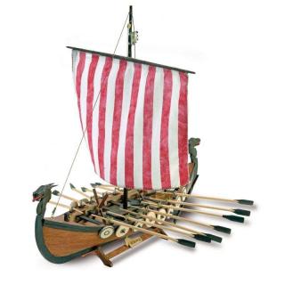 Drewniany model łodzi wikingów - Artesania 19001-N - Viking 1:75