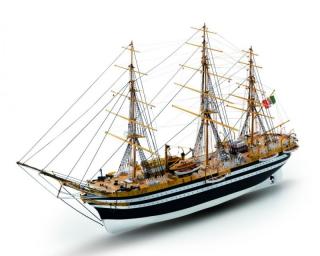 Drewniany model statku do sklejania - Amerigo Vespucci w skali 1:150 z firmy Mamoli nr katalogowy MV57