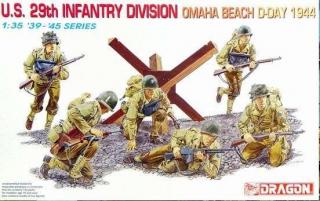 Figurki ameryksńskiej piechoty z 29 dywizji - lądowanie Omaha Beach Dragon 6211