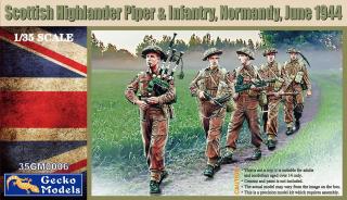 Gecko Models 35GM0006 Scottish Highlander Piper  Infantry (Normandy June 1944) 1/35