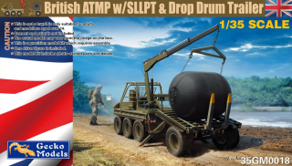 Gecko Models 35GM0018 British ATMP w/SLLPT  Drop Drum Trailer 1/35