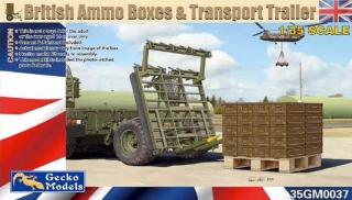 Gecko Models 35GM0037 British Ammo Boxes  Transport Trailer 1/35
