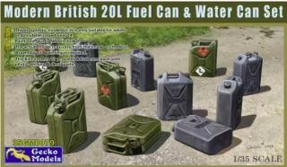 Gecko Models 35GM0079 Modern British 20L Fuel Can  Water Can Set 1/35